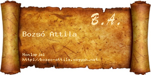Bozsó Attila névjegykártya